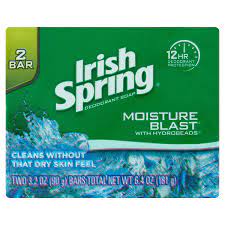 IRISH SPRING BAR SOAP 3.2 OZ 2 PK MOISTURE BLAST