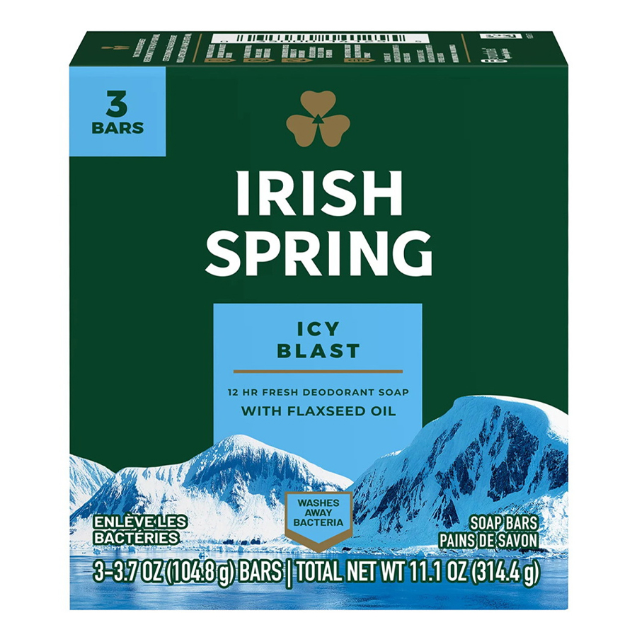 IRISH SPRING BAR SOAP 3.7 OZ 3 PK ICY BLAST