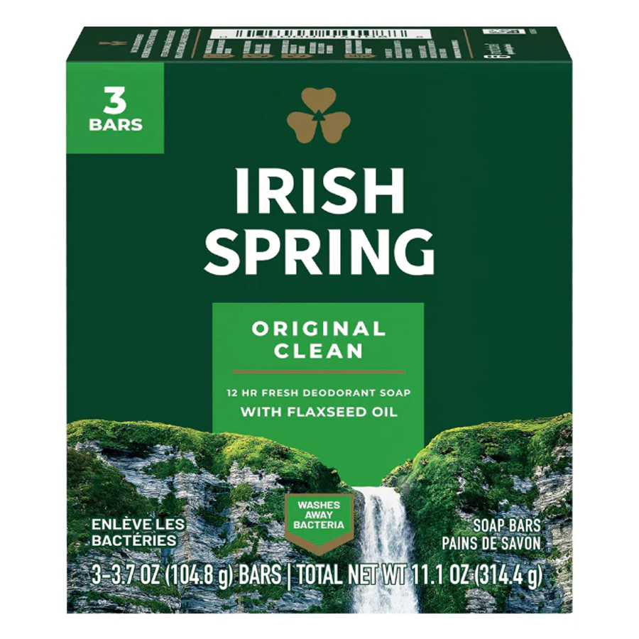 IRISH SPRING BAR SOAP 3.7 OZ 3 PK ORIGINAL