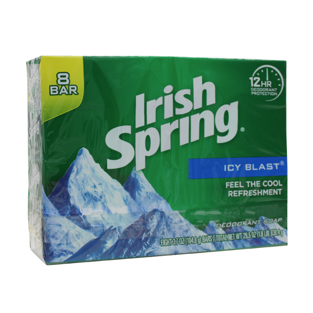 IRISH SPRING BAR SOAP 3.7 OZ 8 PK ICY BLAST