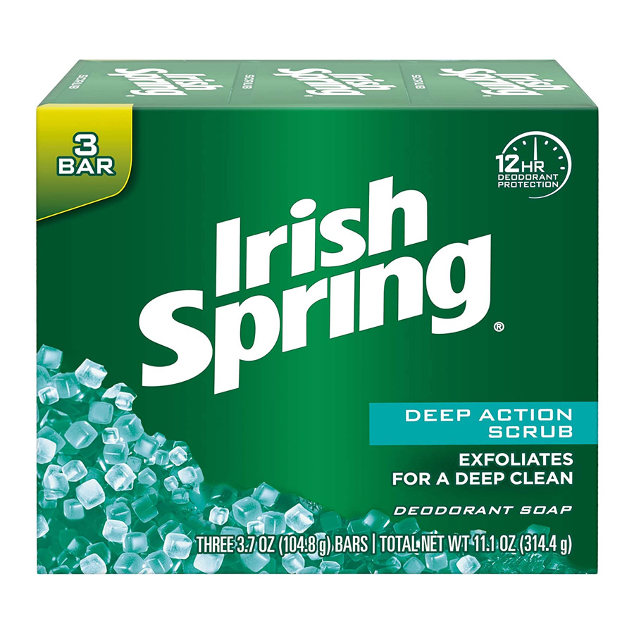 IRISH SPRING BAR SOAP 3.75 OZ 3 PK CLEAN SCRUB