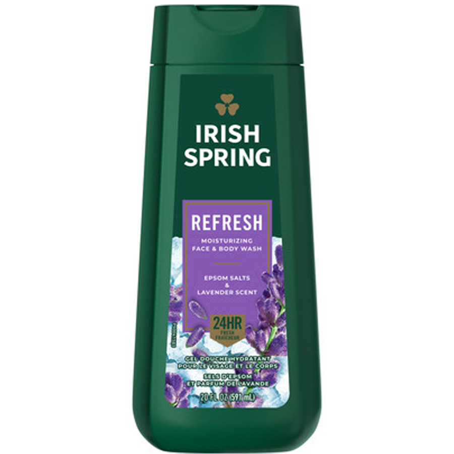 IRISH SPRING BODY WASH 20 OZ REFRESH EPSOM SALT & LAVENDER SCENT