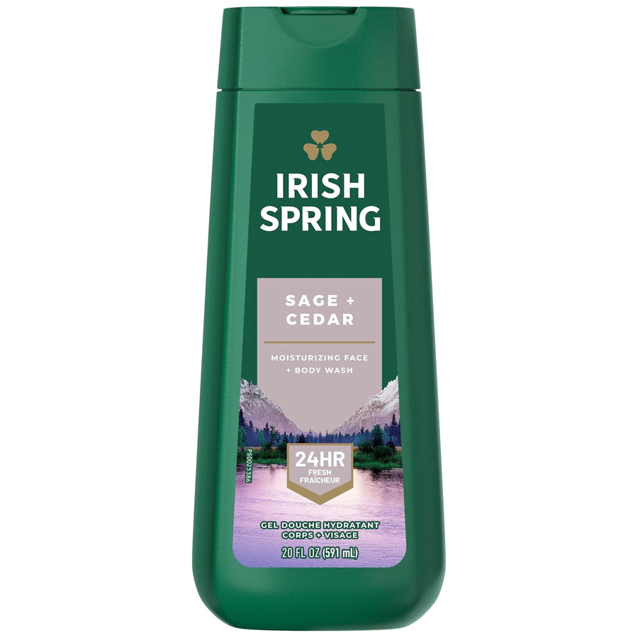 IRISH SPRING BODY WASH 20 OZ SAGE & CEDAR