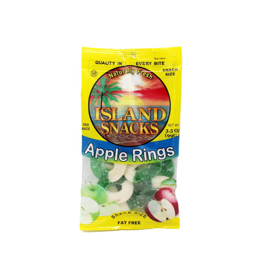 ISLAND SNACKS APPLE RINGS 3.5 OZ