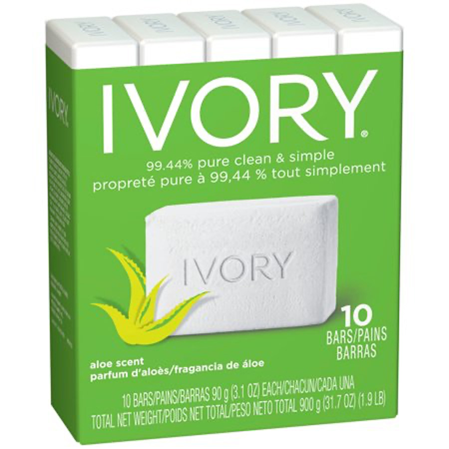 IVORY BAR SOAP 3.17 OZ / 90 G 10 PK ALOE
