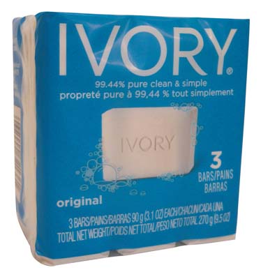 IVORY BAR SOAP 3.17 OZ / 90 G ORIGINAL 3 COUNT