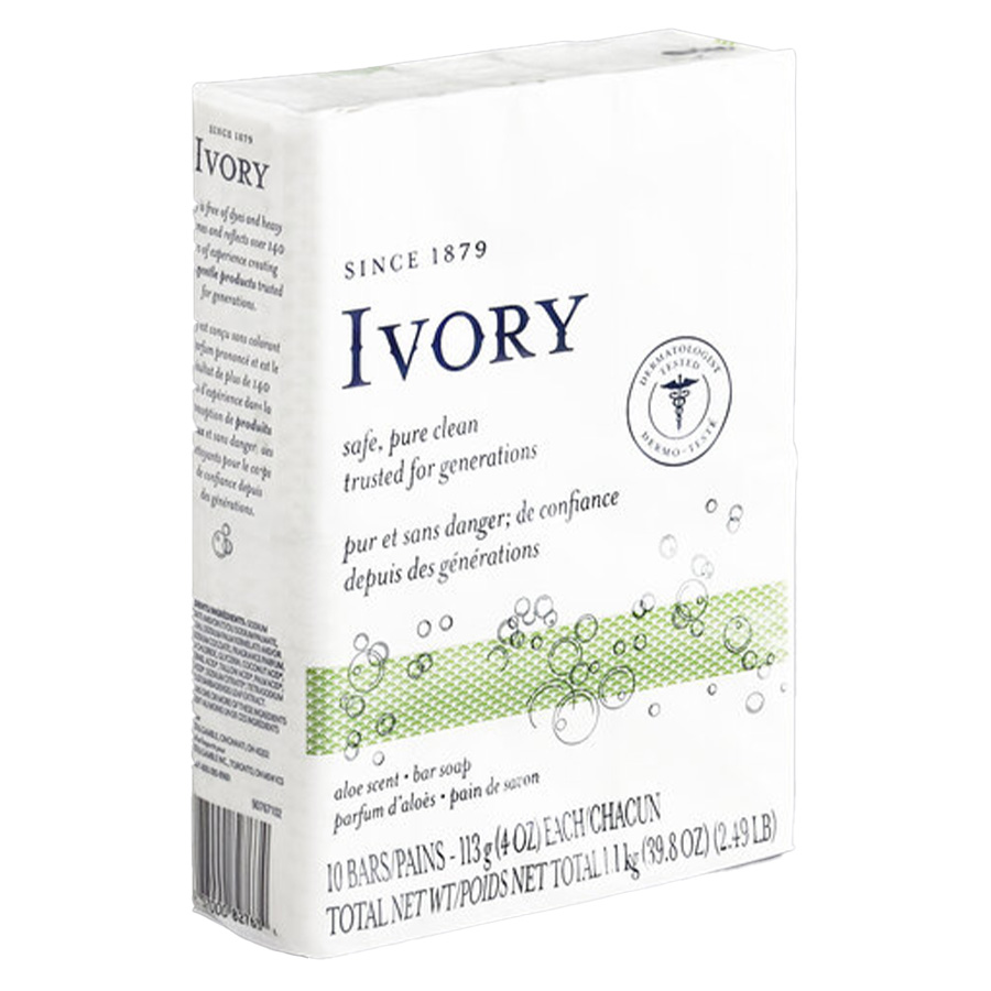 IVORY BAR SOAP 4 OZ 10 PK ALOE