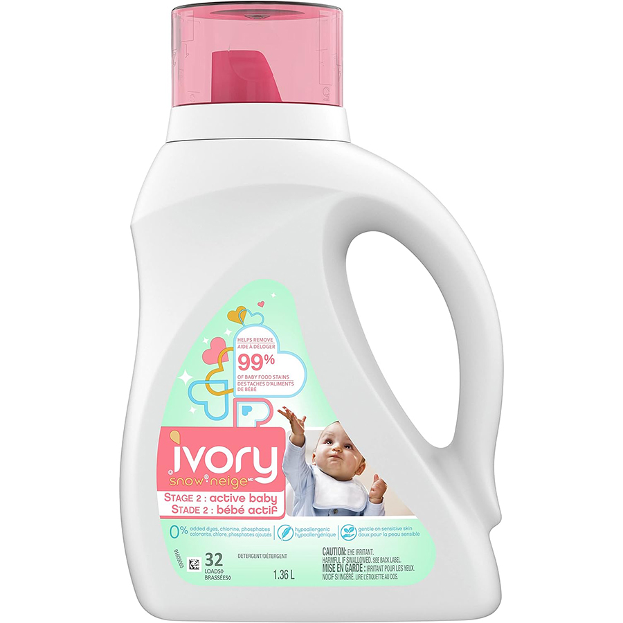 IVORY LAUNDRY DETERGENT 1.36 L 32 LOADS ACTIVE BABY