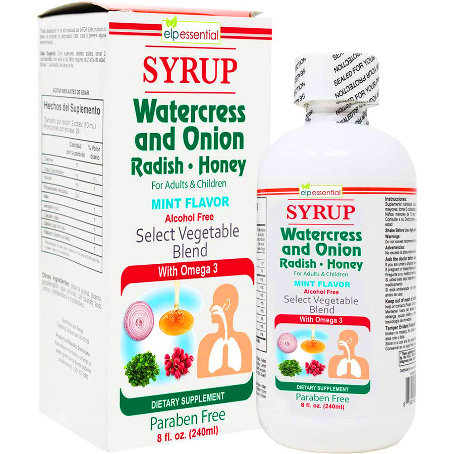 JARABE SYRUP WATERCRESS AND ONION 8 OZ LIQUID