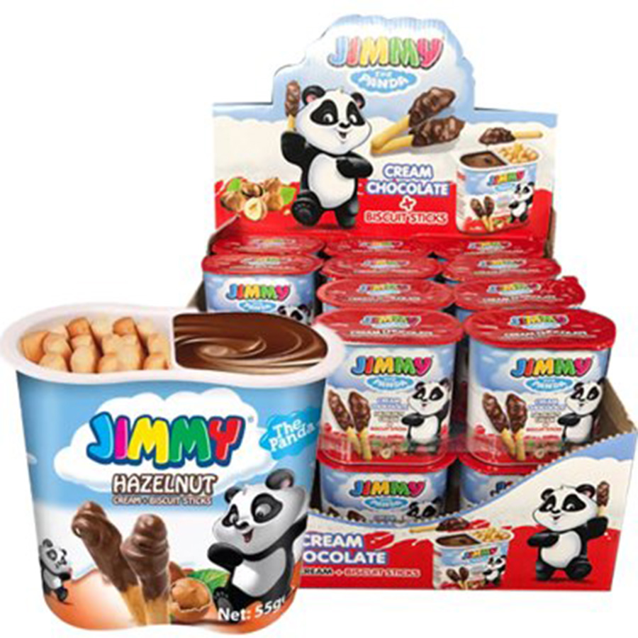 JIMMY THE PANDA CREAM CHOCOLATE+BREAD STICK 52G
