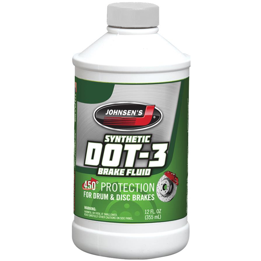 JOHNSENS BRAKE FLUID 12 OZ DOT3 HEAVY DUTY