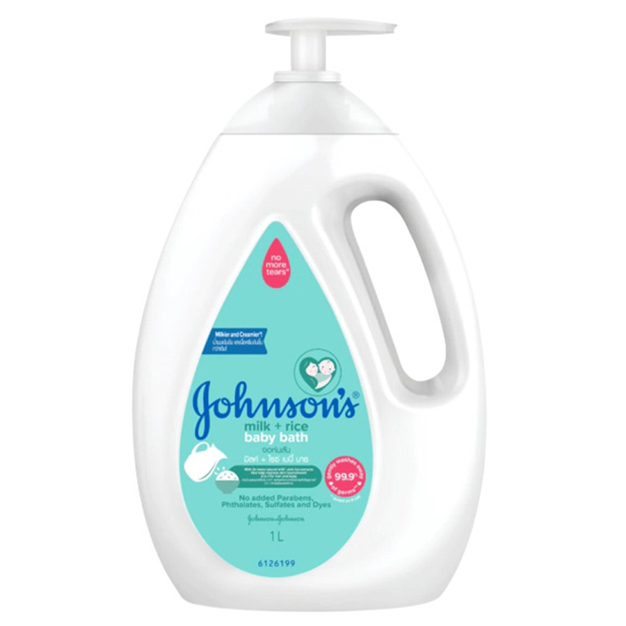 JOHNSON'S BABY WASH 1 L MILK + RICE WITH PUMP