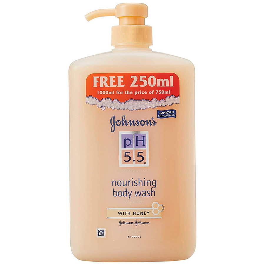 JOHNSON'S BODY WASH 1000 ML PH 5.5 2N1 WITH HONEY