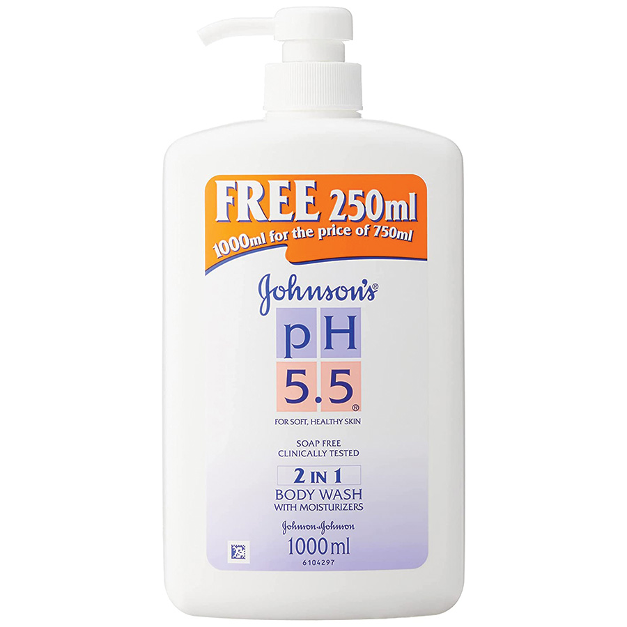 JOHNSON'S BODY WASH 1000 ML PH 5.5 2N1 WITH MOISTURIZERS