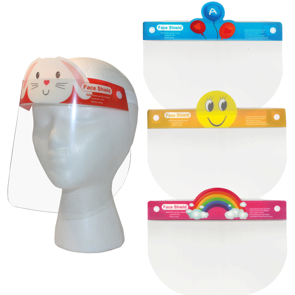KIDS FACE SHIELD 10.25 X 8.75 IN ASSORTED DESIGNS