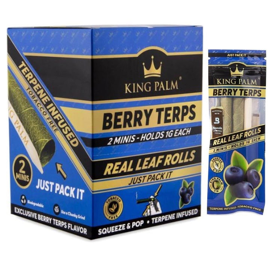 KING PALM HEMP WRAPS 2 CT BERRY MINI