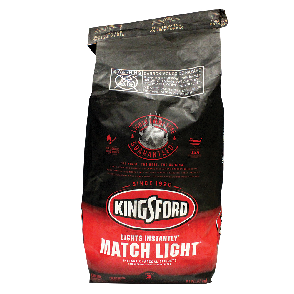 KINGSFORD BRIQUETS 8 LB KINGSFORD CHARCOAL BRIQUETS 8 LB MATCH LIGHT