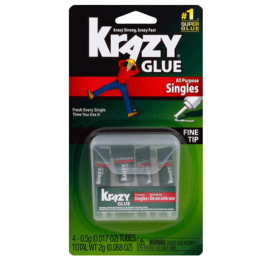 KRAZY GLUE 0.5 G 4 CT ALL PURPOSE SUPER GLUE FINE TIP