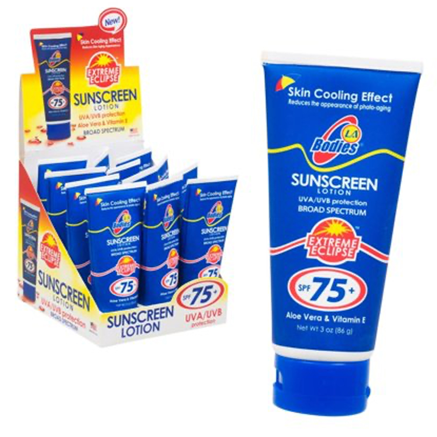 LA BODIES SUN SCREEN LOTION 3 OZ SPF 50+ EXTREME ECLIPSE