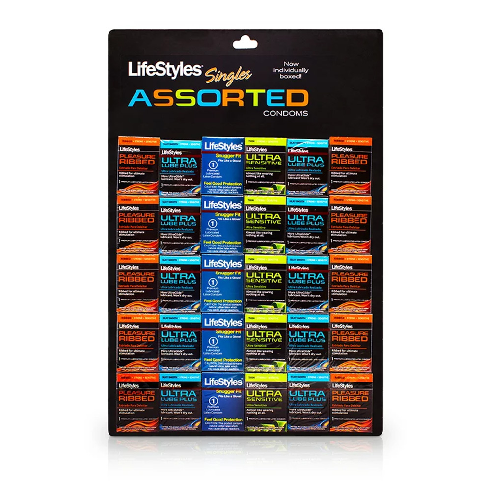 LIFE STYLES CONDOMS 30 CT ASSORTED DISPLY CARD