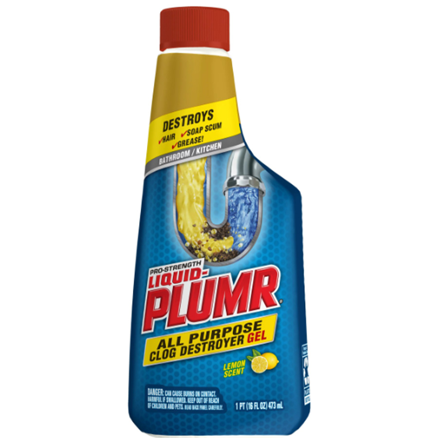 LIQUID PLUMR CLOG DESTROYER 16 OZ GEL WITH LEMON SCENT