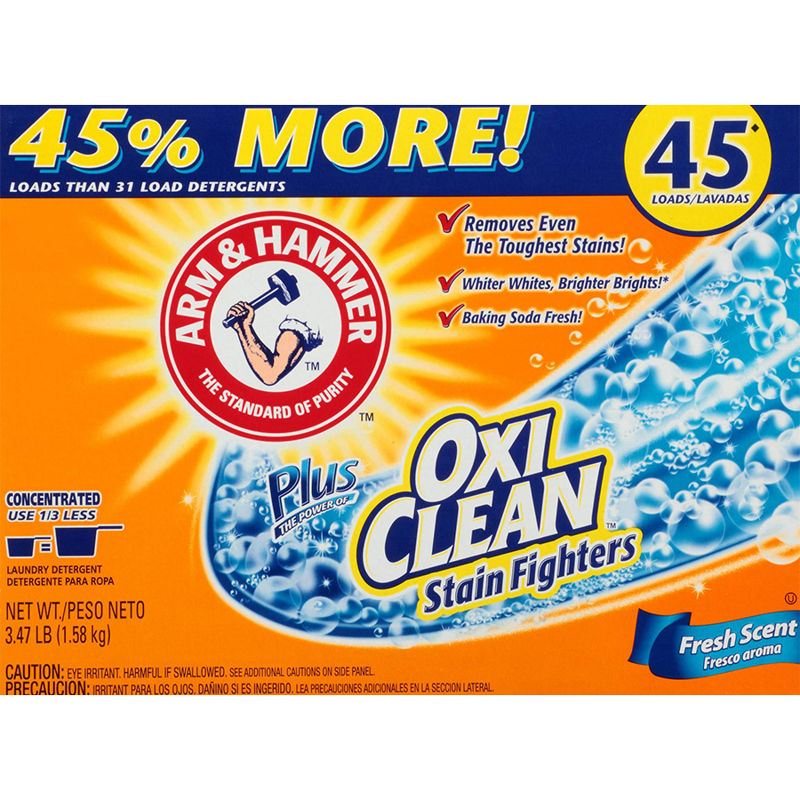 ARM & HAMMER LAUNDRY POWDER 3.47 LB OXI CLEAN