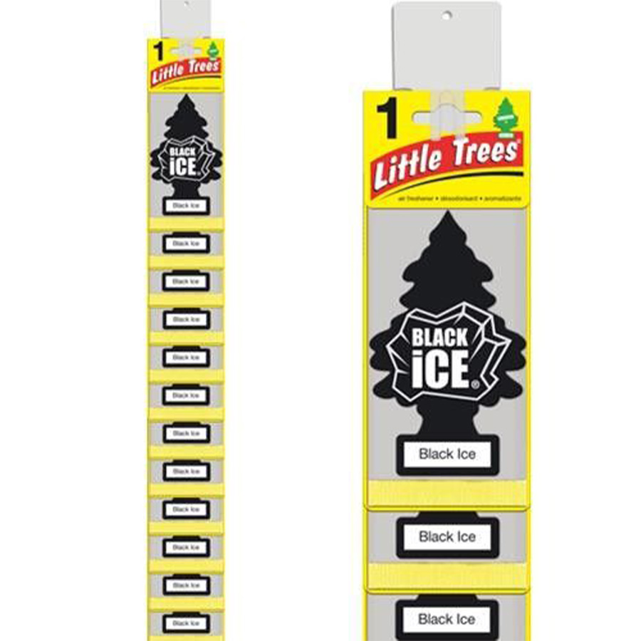 LITTLE TREES CAR FRESHENER 1 CT CLIP STRIP BLACK ICE