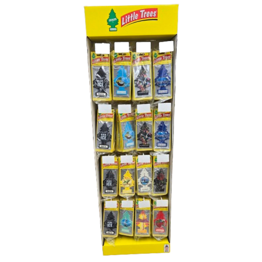 LITTLE TREES CAR FRESHENER 1 CT CUSTOM ASSORTMENT WITH POWER PANEL AND BASE