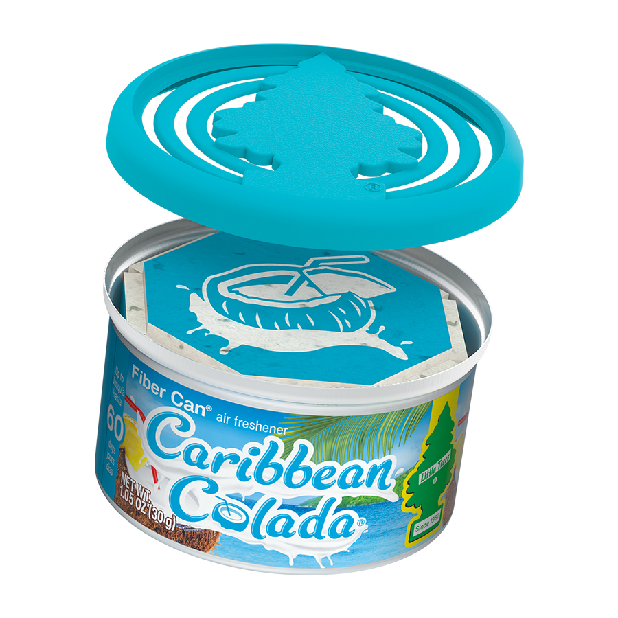 LITTLE TREES CAR FRESHENER 1 CT FIBER CAN CARIBBEAN COLADA