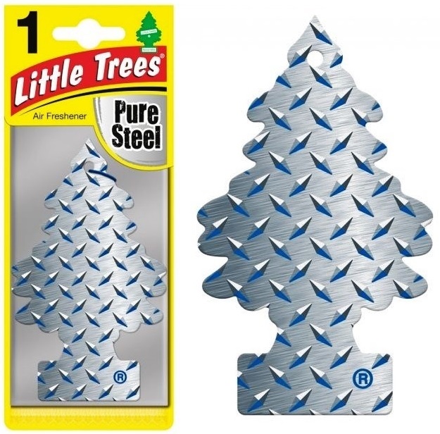 LITTLE TREES CAR FRESHENER 1 CT PURE STEEL CLIP STRIP