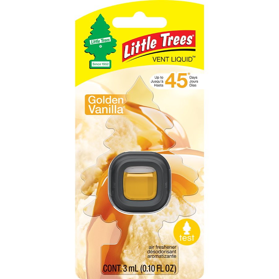LITTLE TREES CAR FRESHENER 1 CT VENT CLIP GOLDEN VANILA