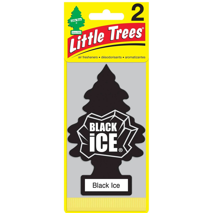LITTLE TREES CAR FRESHENER 2 CT BLACK ICE
