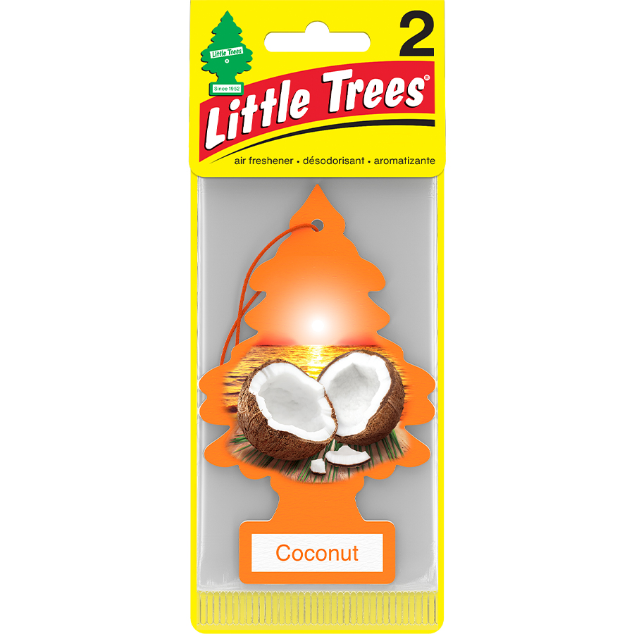 LITTLE TREES CAR FRESHENER 2 CT COCONUT