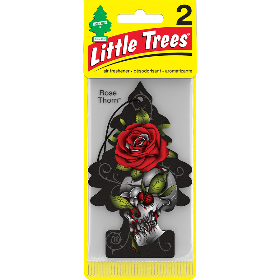 LITTLE TREES CAR FRESHENER 2 CT ROSE THORN