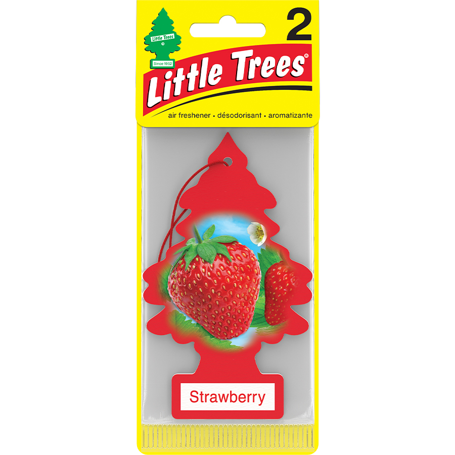 LITTLE TREES CAR FRESHENER 2 CT STRAWBERRY