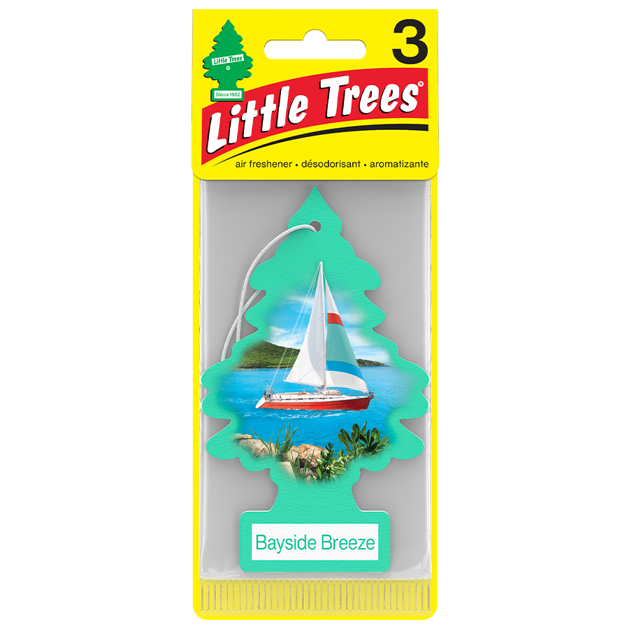 LITTLE TREES CAR FRESHENER 3 CT BAYSIDE BREEZE