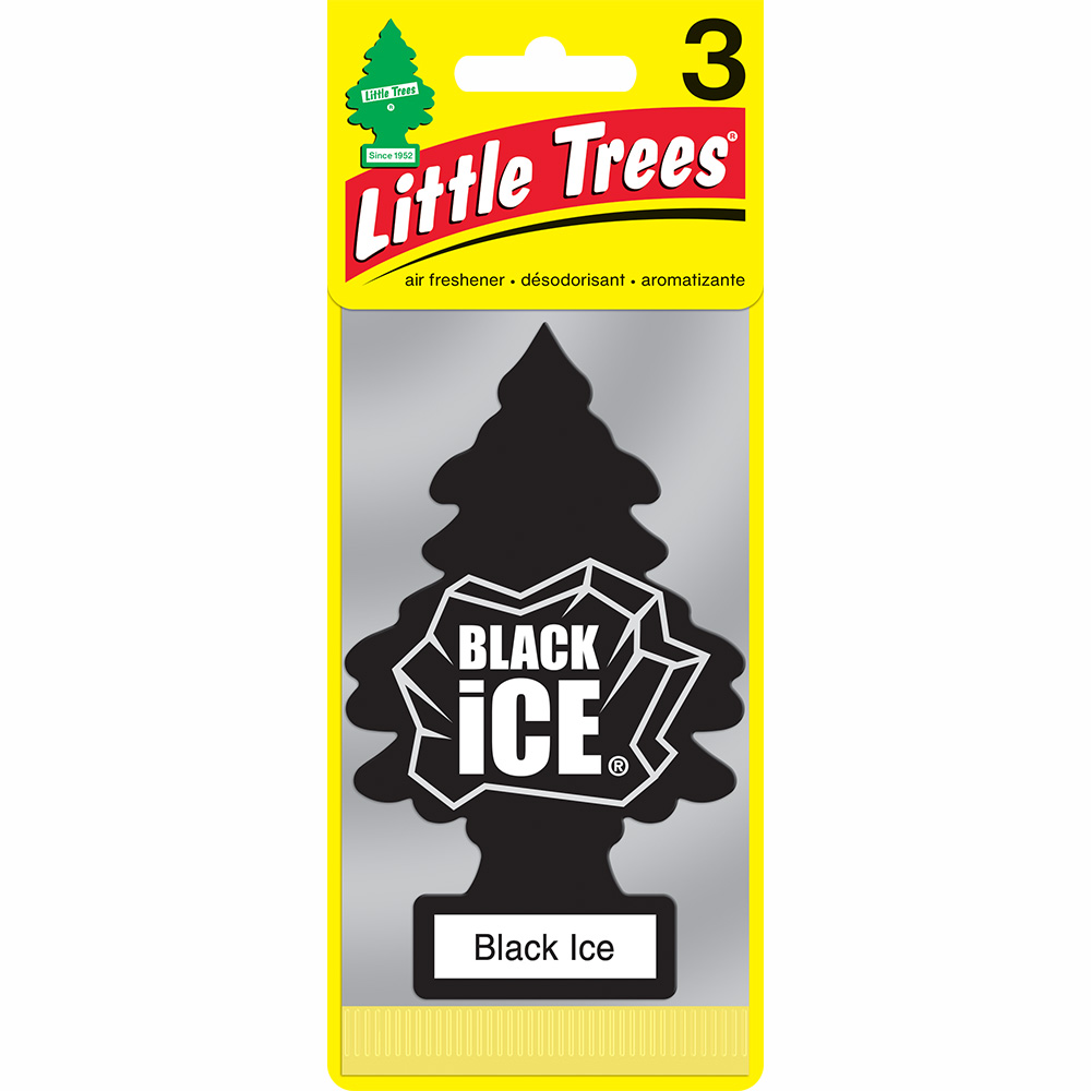 LITTLE TREES CAR FRESHENER 3 CT BLACK ICE