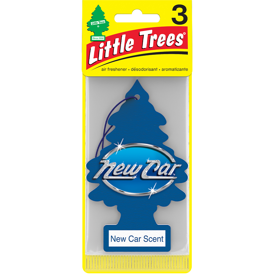 LITTLE TREES CAR FRESHENER 3 CT NEW CAR SCENT