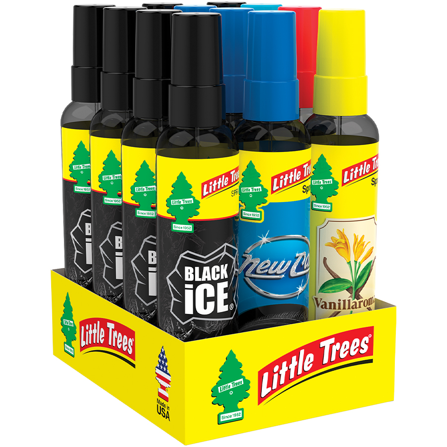 LITTLE TREES CAR FRESHENER 3.5 OZ SPRAY ASSORTED COUNTER DISPLAY