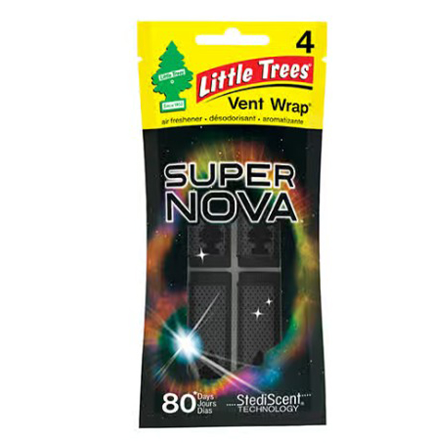 LITTLE TREES CAR FRESHENER 4 CT VENT WRAP SUPERNOVA