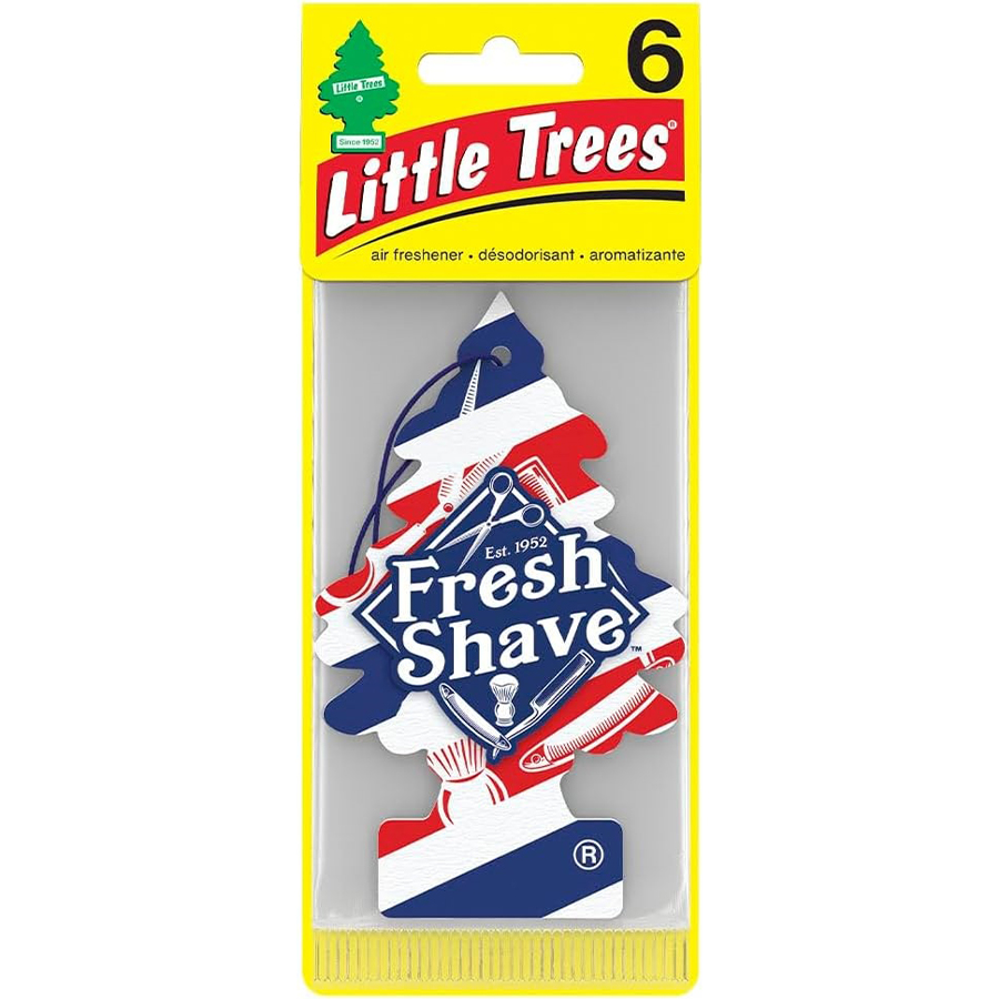 LITTLE TREES CAR FRESHENER 6 CT FRESH SHAVE