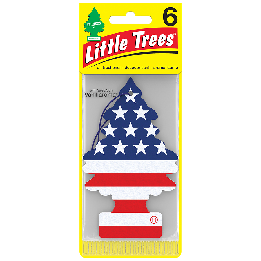 LITTLE TREES CAR FRESHENER 6 CT VANILLA PRIDE
