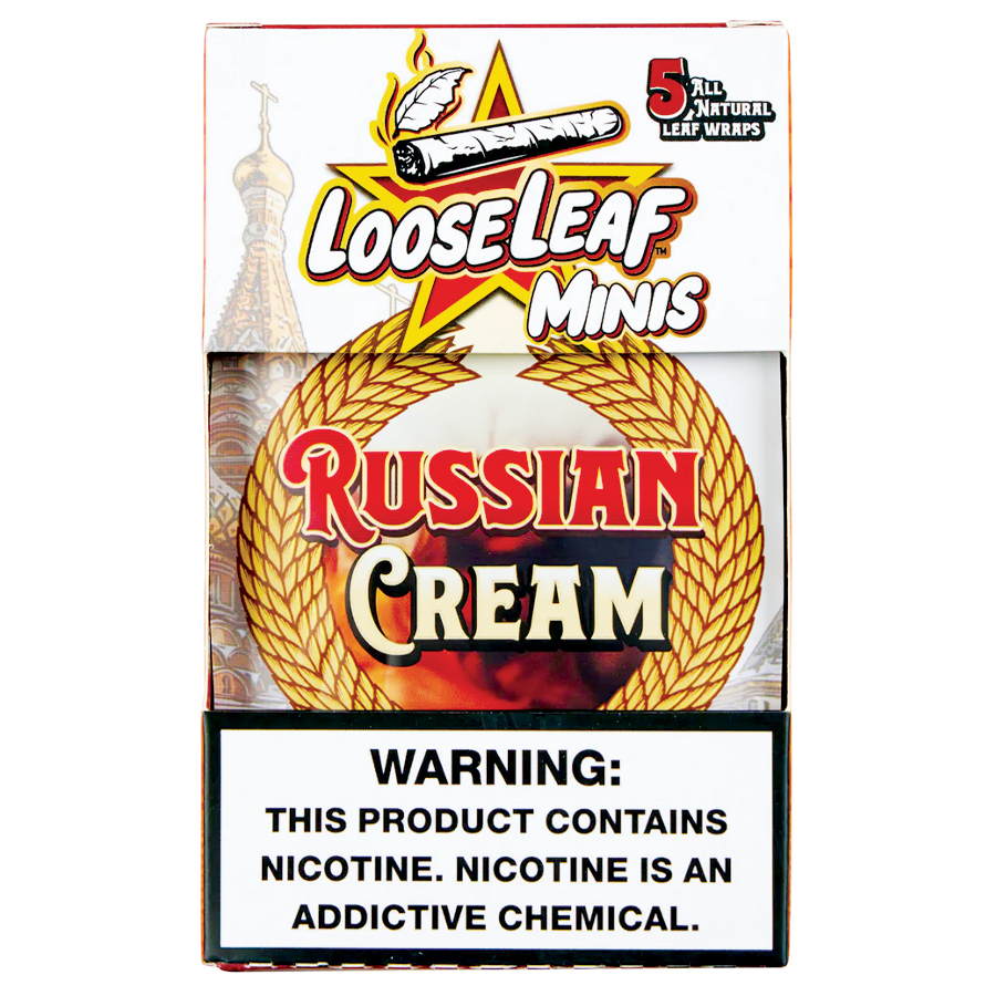 LOOSELEAD MINIS RUSSIAN CREAM 8-5PK 40 LEAF WRAPS