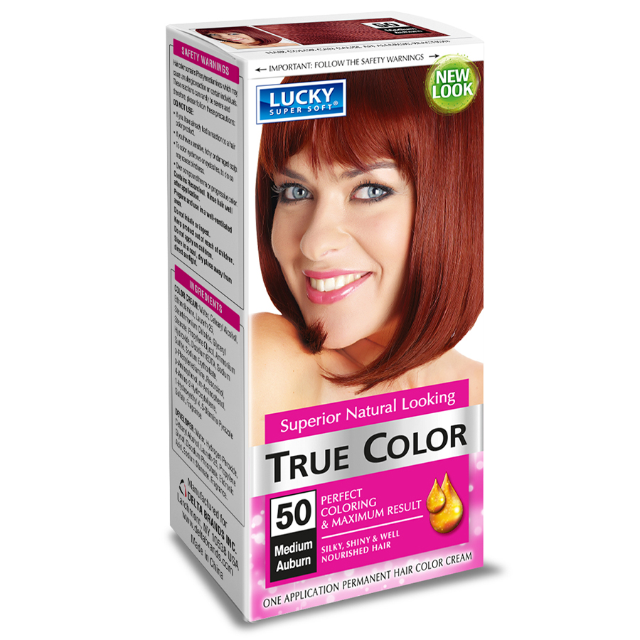 LUCKY HAIR COLOR #50 MEDIUM AUBURN
