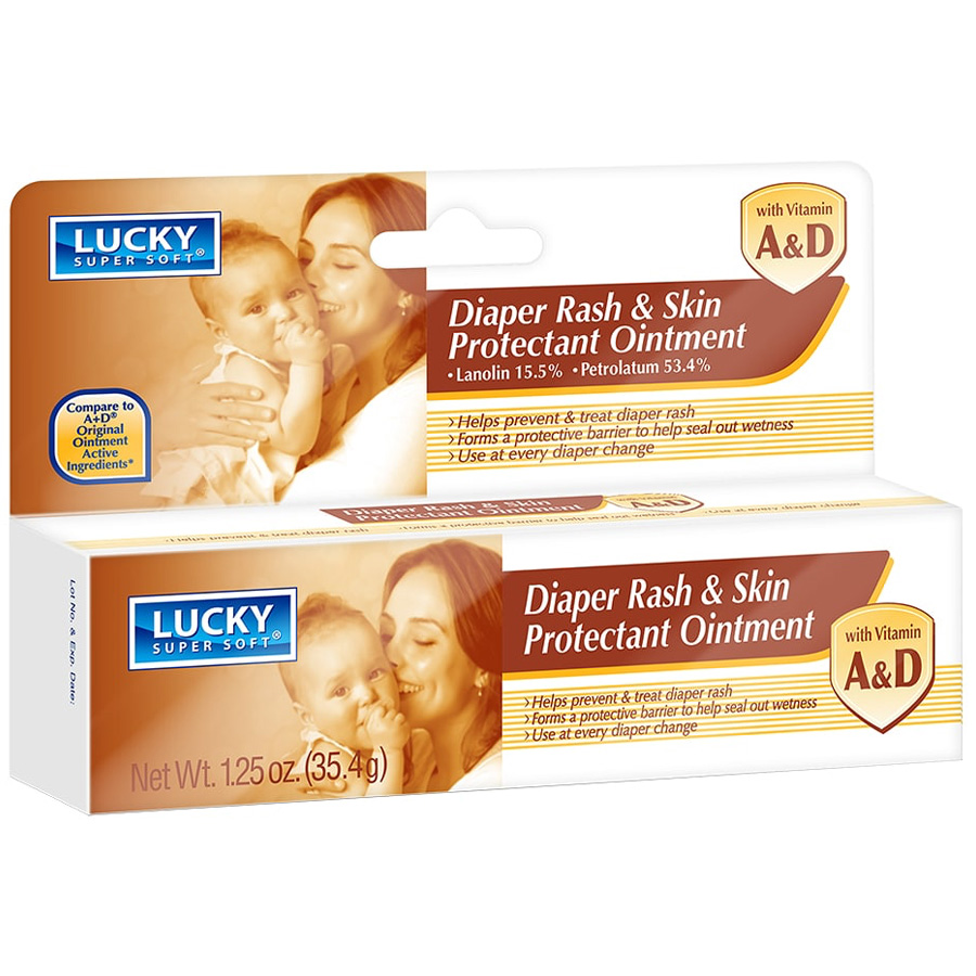 LUCKY SUPER SOFT DIAPER RASH & SKIN PROTECTANT OINTMENT1.25 OZ WITH A & D VITAMINS