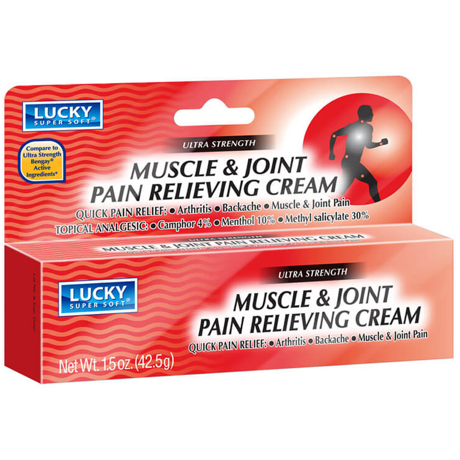 LUCKY SUPER SOFT PAIN RELIEVING CREAM 1.5 OZ MUSCLE & JOINT