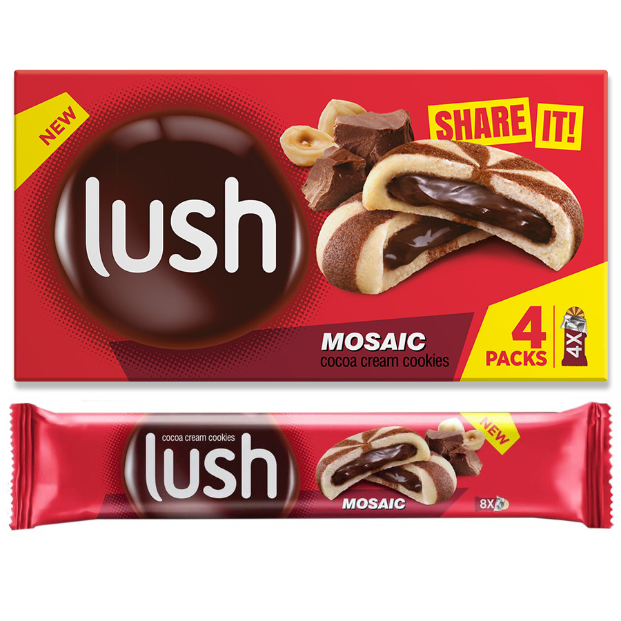 LUSH COOKIES 4.8 OZ 4 PK MOSAIC COCOA CREAM