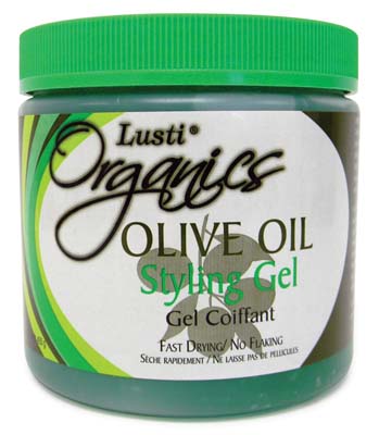 LUSTI ORGANICS HAIR STYLING GEL 16 OZ OLIVE OIL