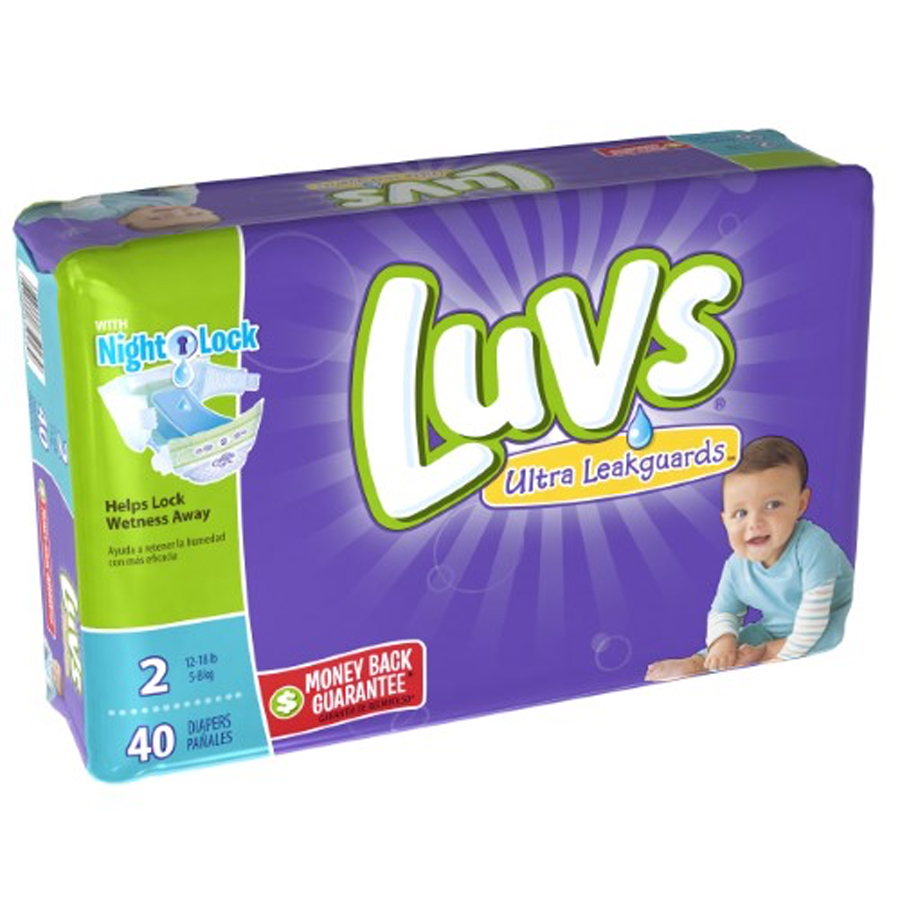 LUVS DIAPERS SIZE 2 40 CT
