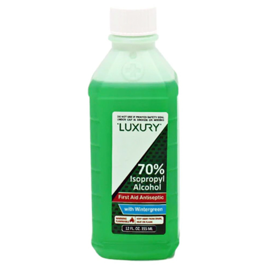 LUXURY ISOPROPLY ALCOHOL 12 OZ WINTERGREEN 70%
